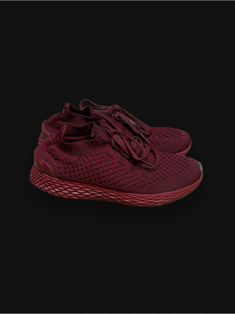 NOBULL Allday Knit Running Shoes Burgundy Maroon - Men’s 9, Women’s 10.5